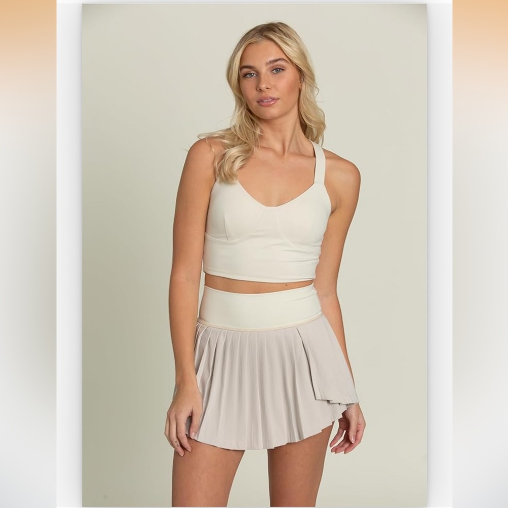 GOLD HINGE // Tiered Pleated Tennis Skirt NWT